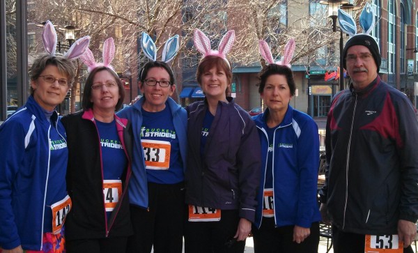 Members of the Buckeye Striders got in the spirit of the race wearing their ears.