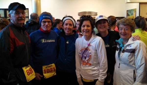 The Buckeye Striders who entered today's race: Jim, Steve, Deb, Pat, Me and Elaine.