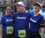 Deb, Steve and me at the start of the race. We race walked and speed walked the Athens Marathon Half, Athens Half marthon.