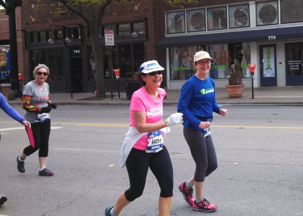 For most of the Cap city Half Marathon, I walked with Pat and Elaine.