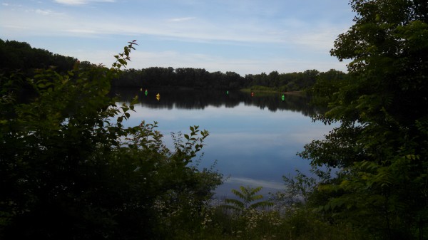 Antrim Lake was beautiful this morning.