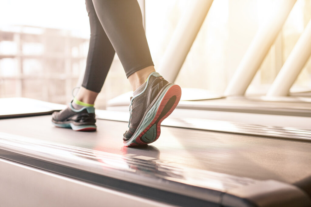 Training on a treadmill can prepare you to speed walk a half marathon.