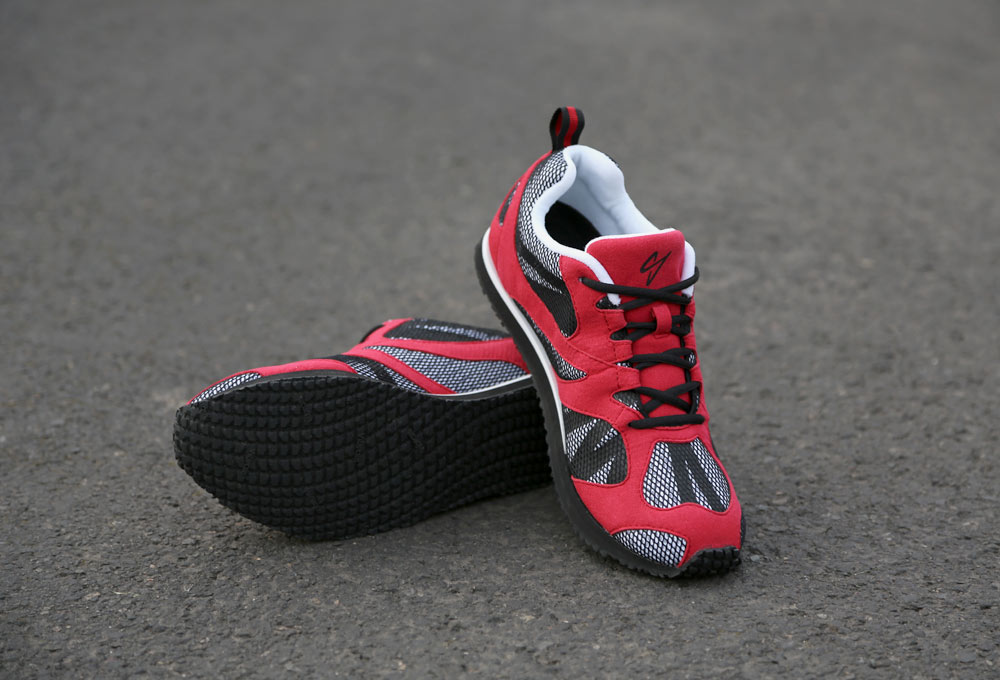 The Reshod race walking shoe designed by Coach Carmen Jackinsky who is a 50K race walker and designer of race walking shoes.