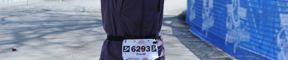 Cindi Leeman at the finish line after walking the Run the Bluegrass half marathon. Editor of walk magazine, a magazine written specifically for people who want a walking magazine.